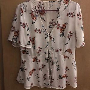 Floral button down blouse (Urban Outfitters)
